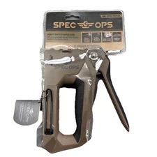 Spec Ops Tools Heavy Duty Staple Gun, 1/4" - 9/16" Staples, 18-Gauge Brads, R...