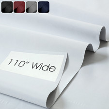 99.9 Blackout Drapery Lining Fabric White Sold by Yard 110" wide light weight