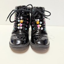 The Children's Place Girls Beaded Lace up Booties Black Size 13y