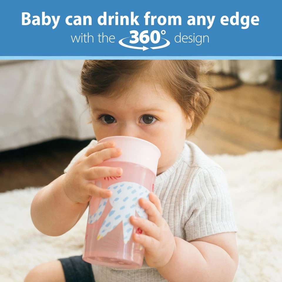 Paquete de 2 tazas Cheers360 Cheers360 de transición sin boquilla Dr Brown's Milestones Foto 3 de 4