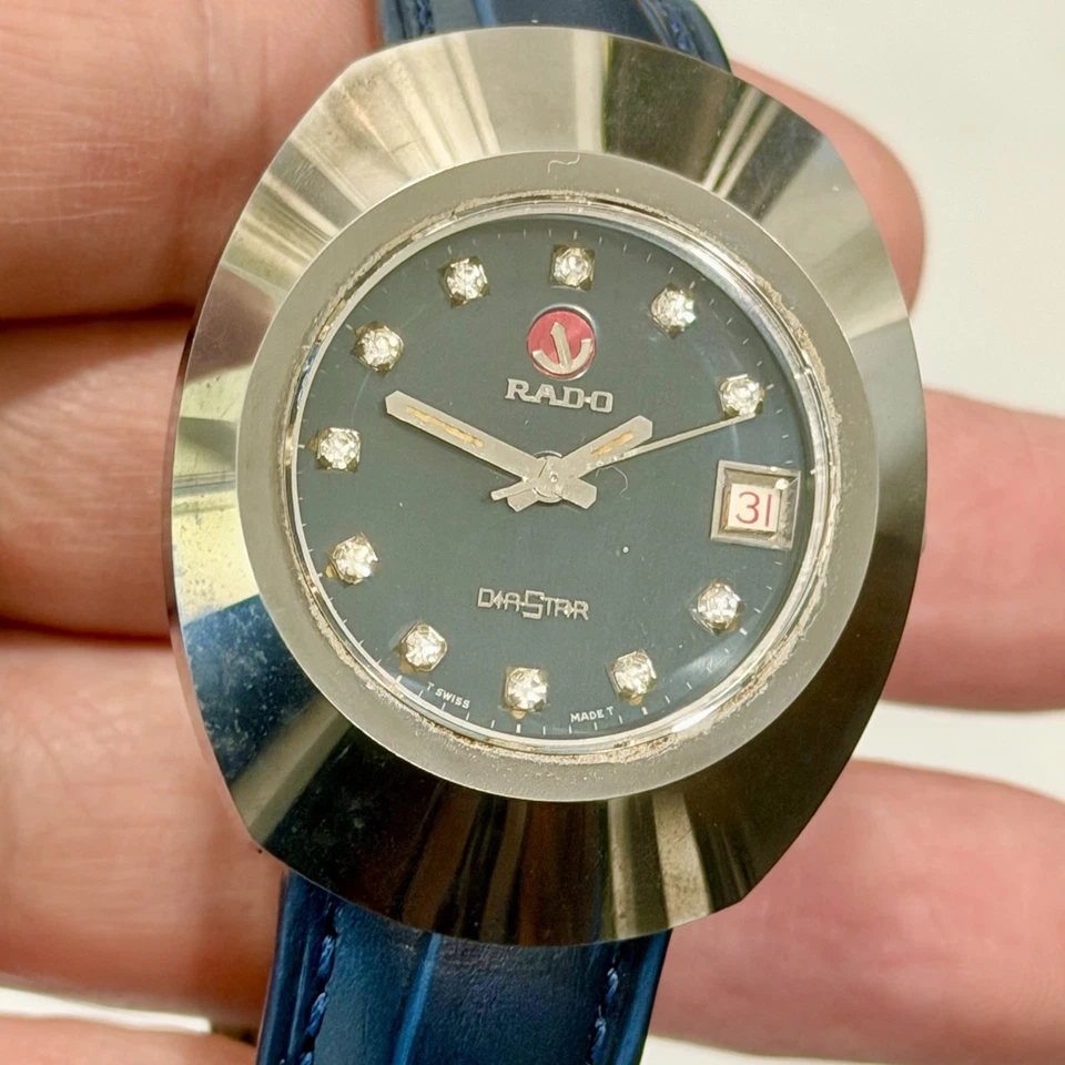 Vintage RADO Diastar Date Tungsten Stainless Steel Automatic Men’s Watch RUNS! - Image 2 of 4