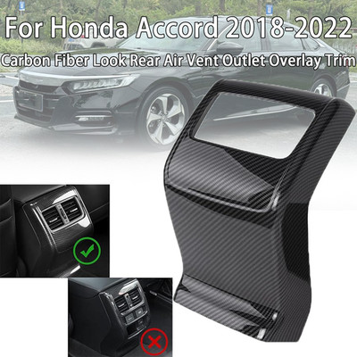 High Quality Carbon Fiber Air Vent Outlet Overlay Trim For Honda Accord 2018-22