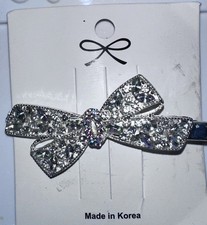 Rhinestone Bow Hair Clip