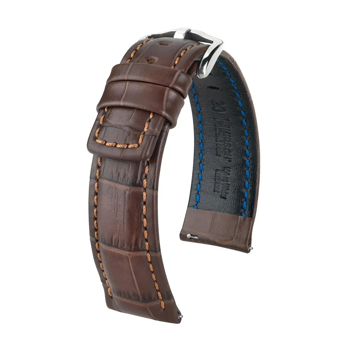 Cinturino Orologio Vintage Hirsch Pelle Vitello Marrone 16mm – Ansa Fissa