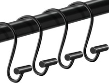 Shower Curtain Hooks Rings,Set of 24 Rustproof Metal Shower Hooks for Shower Cur