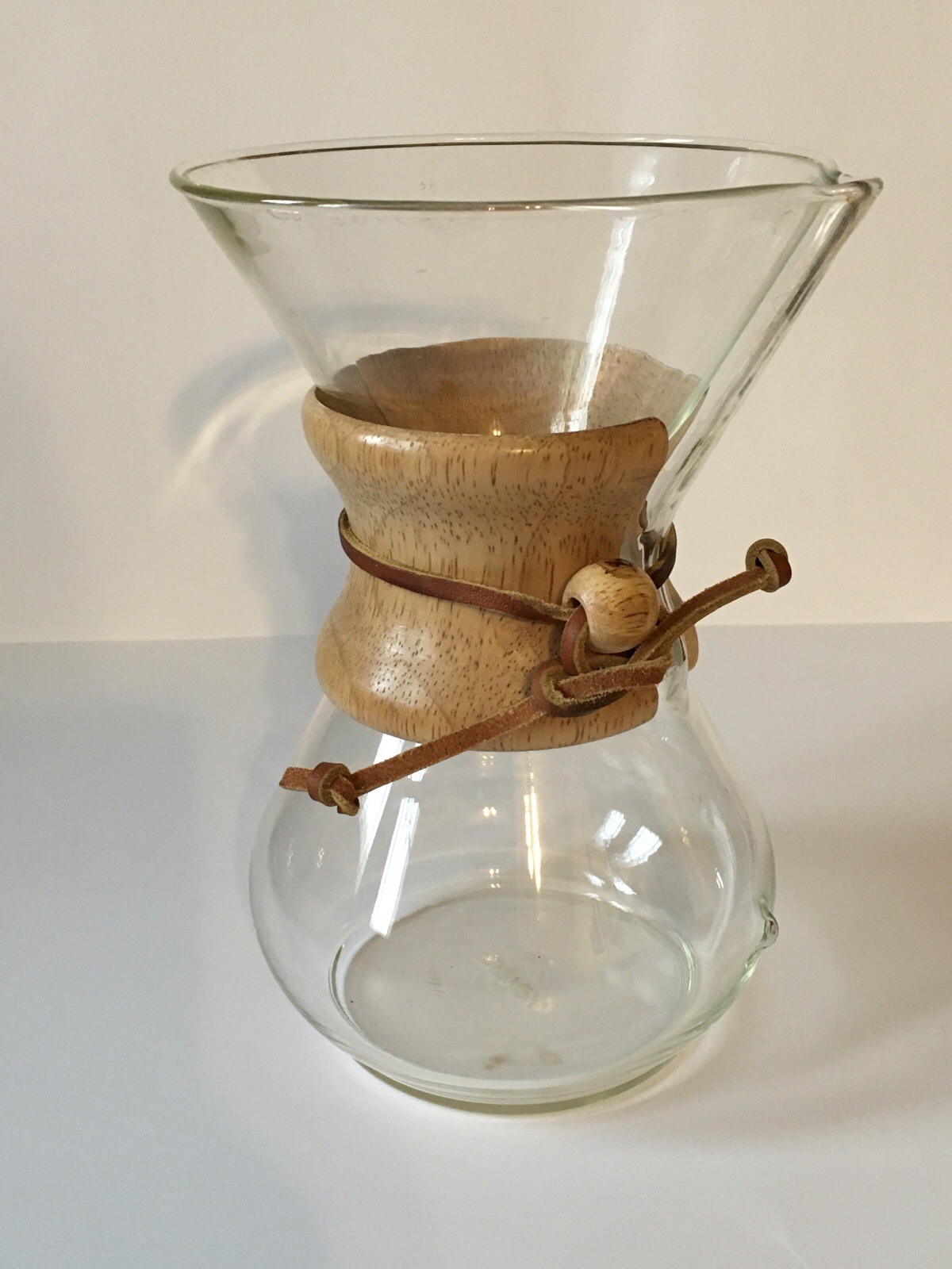 Clear Wood & Leather Fancy Pour Over Coffee