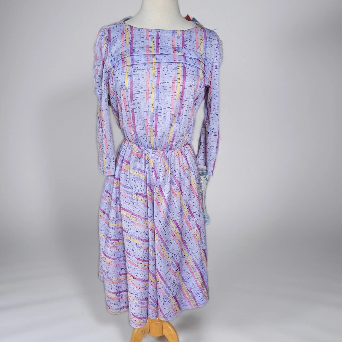 casual 80s dress Multi-Color 1980s Vintage Dresses for Women for sale Long Dress with Vans prom season Costume produced by Underwraps Size:CHILD-8 Outfit ideas