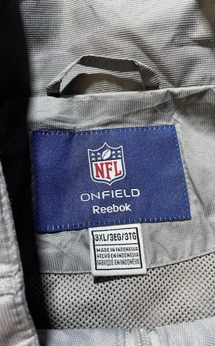 Vintage NFL Dallas Cowboys Windbreaker Jacket 1/4 Zip Pullover Grey Size 3xl - Picture 3 of 8