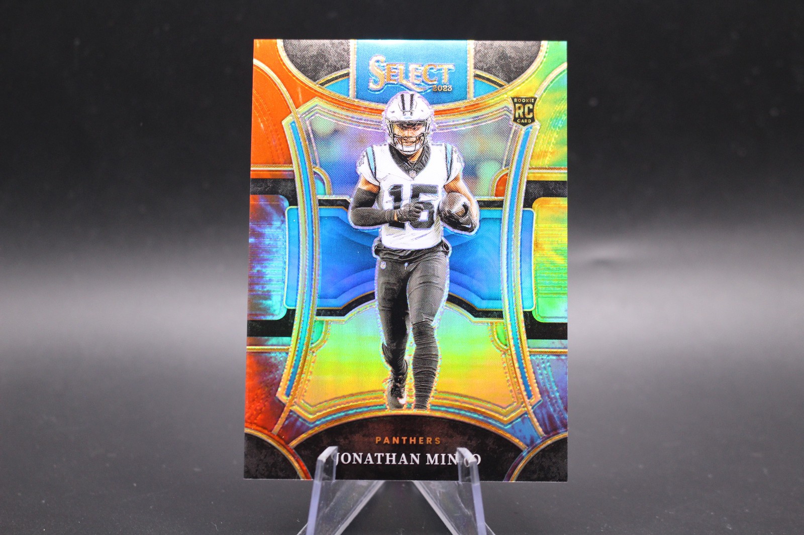 2023 Panini Select - Suite Level Jonathan Mingo #414 Tie-Dye Prizm /25 (RC)