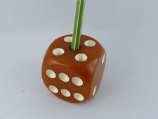 Vintage DDR Bleistifthalter W&uuml;rfel Catalin / Kunstharz Sammlerst&uuml;ck 4,8cm 132,3g