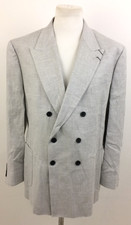 Autograph Tailored Fit Grey Linen Blend Twill Blazer New F1