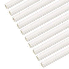 Pack of 10 PVC Conduit Pipes White Straight Tube 20mm Conduit