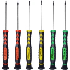 Screwdriver SET OF 6 - Magnetic Flathead and Phillips With NON-SKID Handle in...