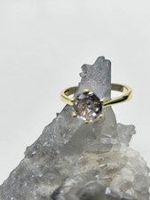 Gorgeous Genuine Quartz Crystal Solitare Ring, SIZE 7