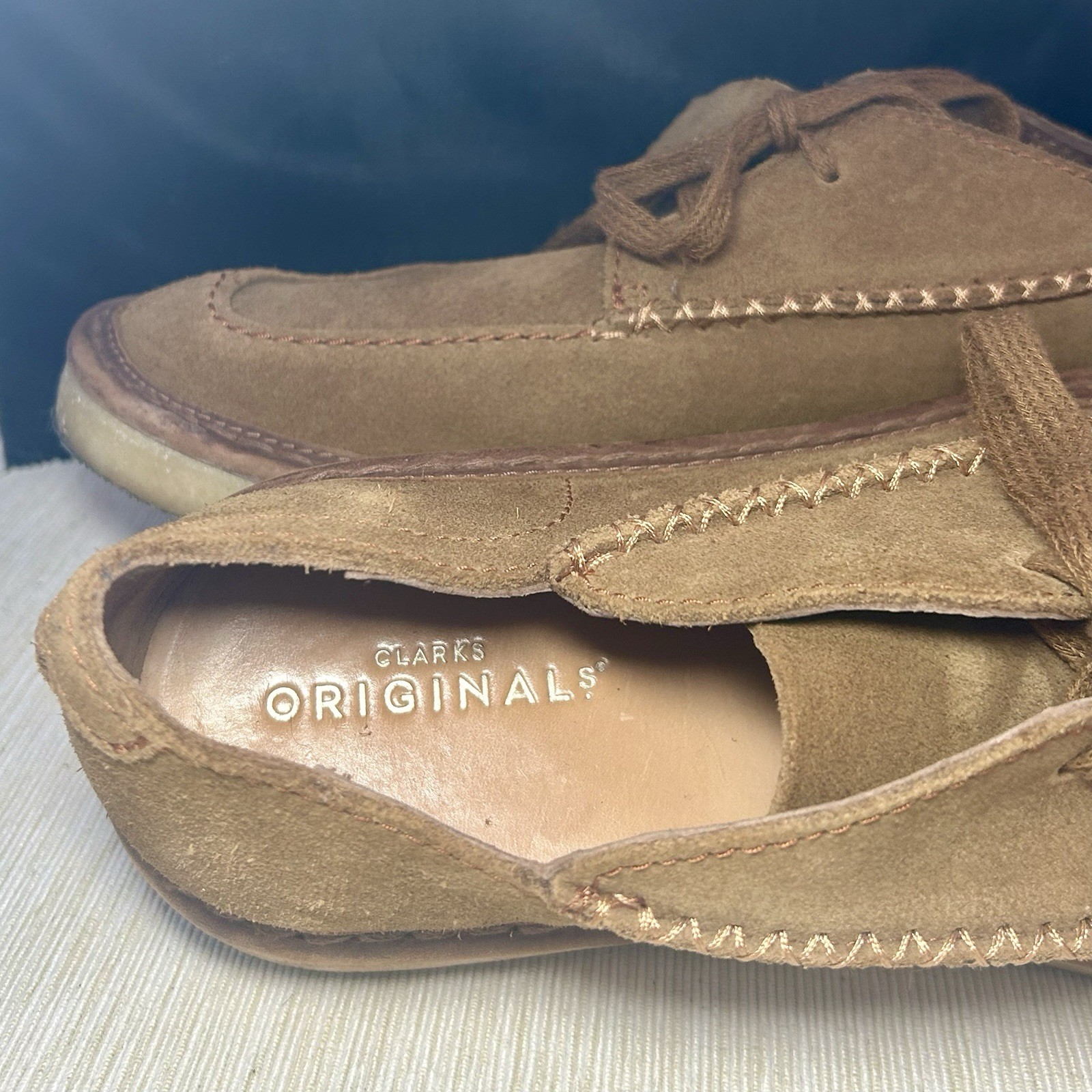SAOLA Suola uomo Clarks Originals Charles F Stead pelle scamosciata marrone gomma UK7 5 G EU41 5