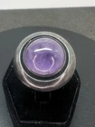 Sterling Silver Vintage Ring Size 6.75 Amethyst Signed Nefram Denmark