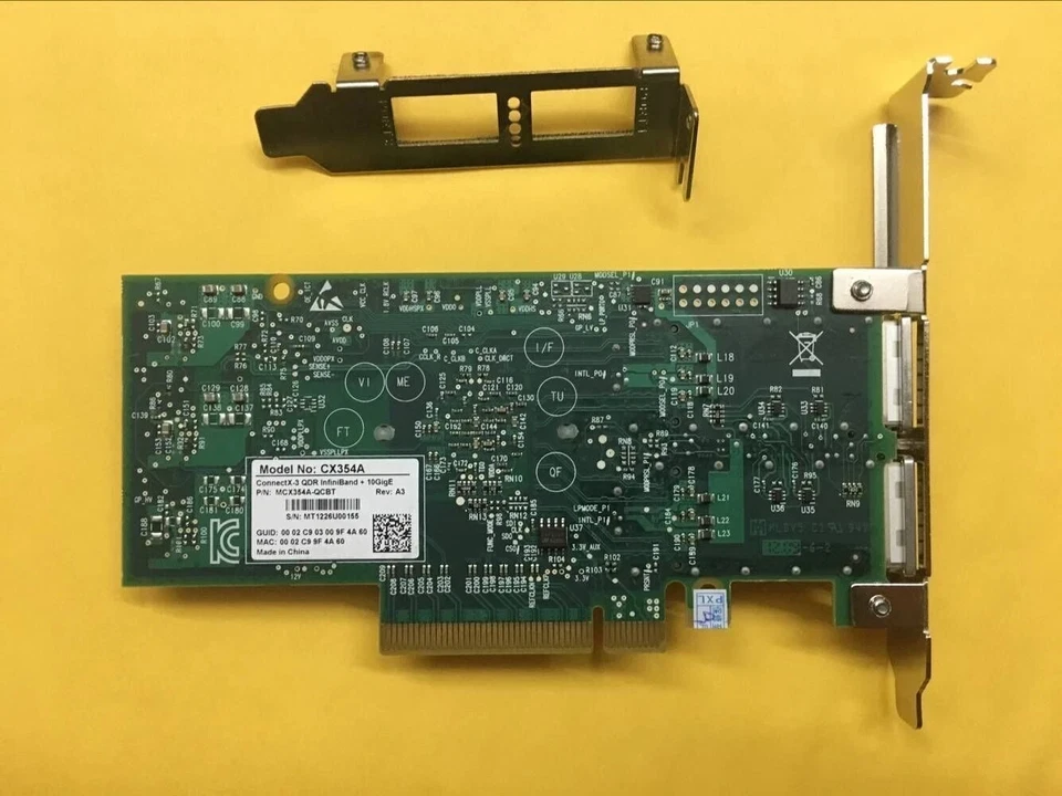 Mellanox MCX354A-QCBT CX354A ConnectX-3 VPI QDR IB 10GbE Dual-Port QSFP PCIe - Immagine 2 di 4
