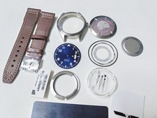DIY 40mm Stainless Watch case+Leather Strap F...