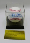 Pete Rose Signed Baseball In Case With Charlie Hustle Inscription + COA (984674)