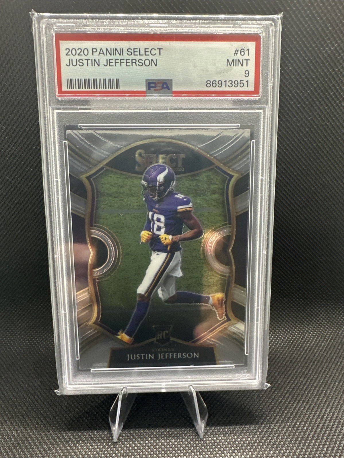 2020 Panini Select - Concourse Justin Jefferson #61 (RC) PSA 9