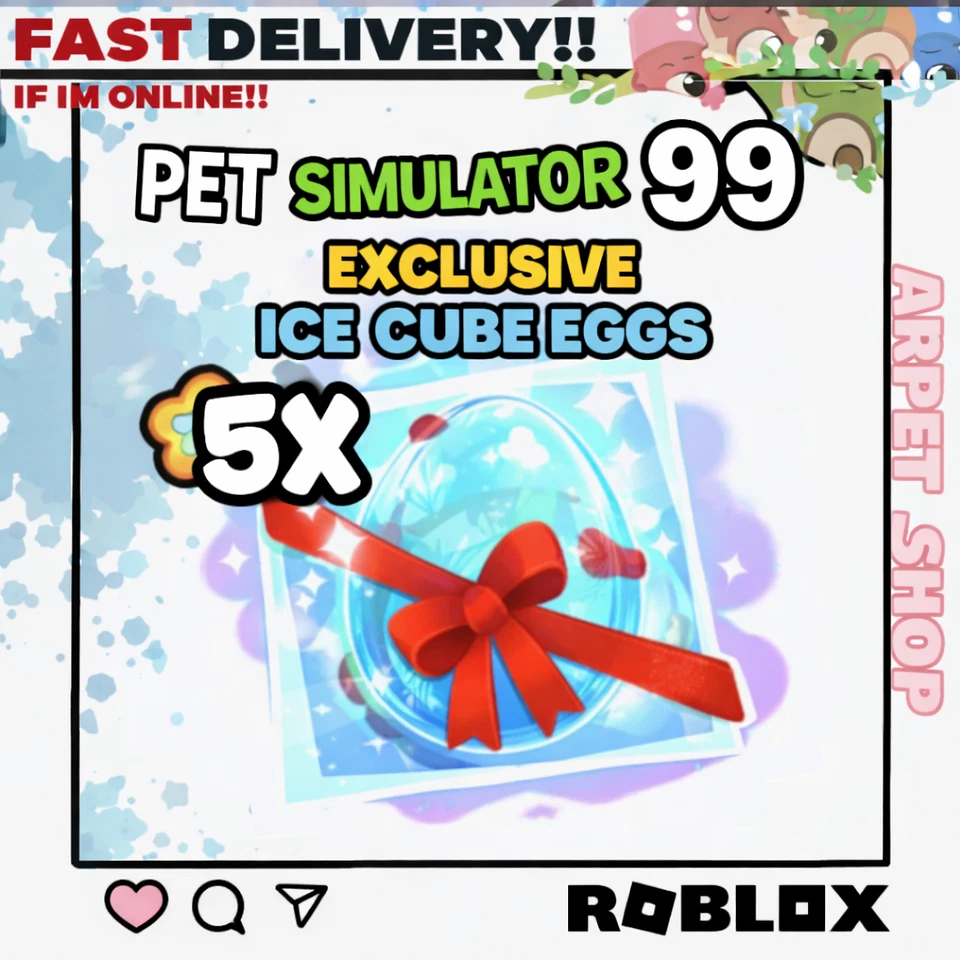 5X Exclusive Ice Cube Egg | PET SIMULATOR 99 - PS99 - PET SIM 99