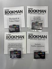 Franklin Bookman Cartridges Qty 4 - Blackjack Video Poker, plus 3 others