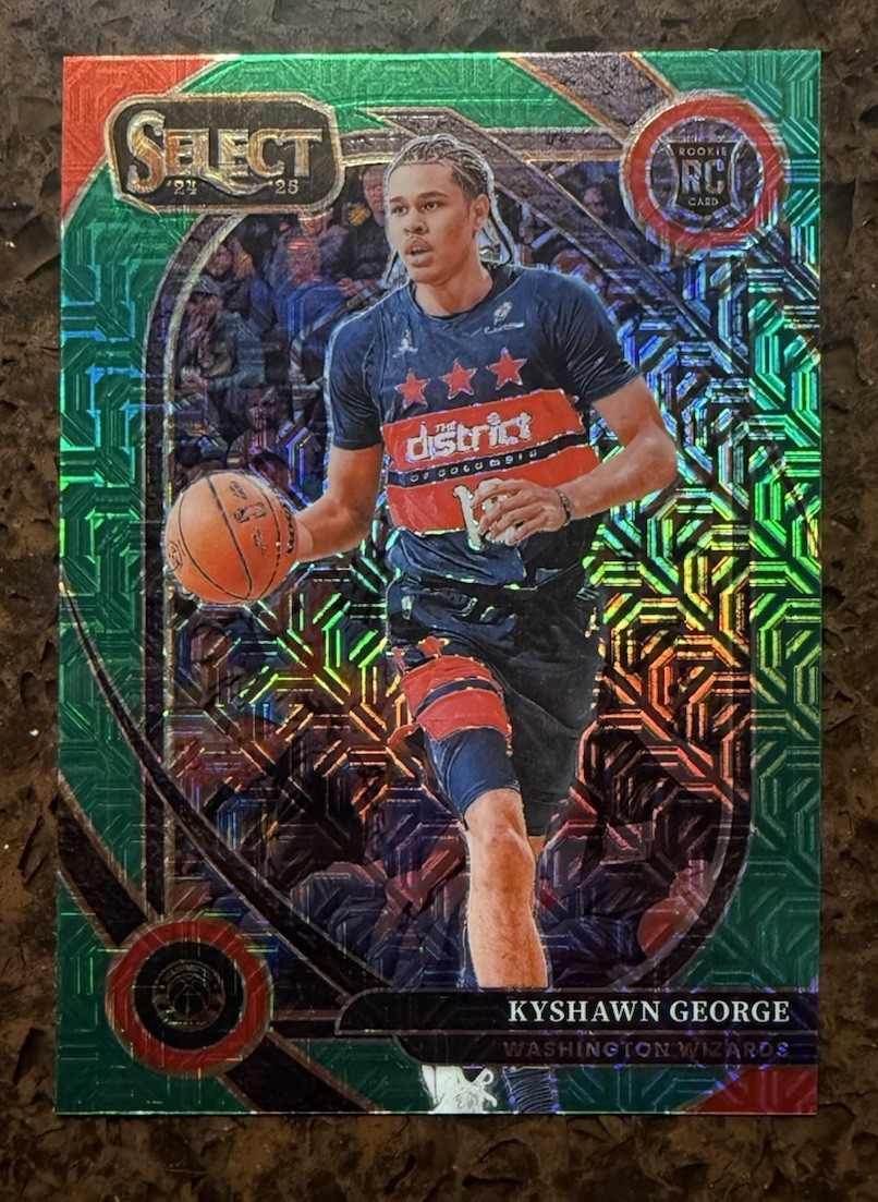 2024 Select Basketball - Kyshawn George Green Mojo Rookie Courtside SP Wizards