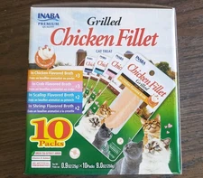 Inaba Churu cat treats - Chicken Fillet Variety Packs - 3 Cases Of 10 Treats
