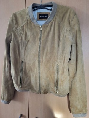 Damen Wildlederblouson Maximo Dutti in Größe 34(S) sandfarben