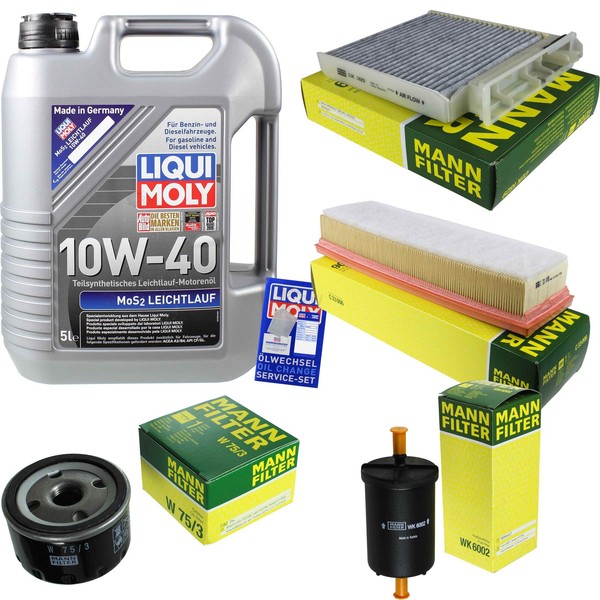 Inspektionskit Filter Liqui Moly ÖL 5L 10W-40 FüR Dacia Sandero Logan Mcv Ks_-image