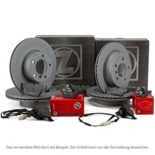 ZIMMERMANN Bremsscheiben + Beläge + Wako für BMW 5er E61 TOURING vorne + hinten