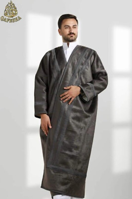 Bestickter Herren Farwa Bisht Mantel Schutz vor Kälte Long Jacke ''SCHNELLER V...