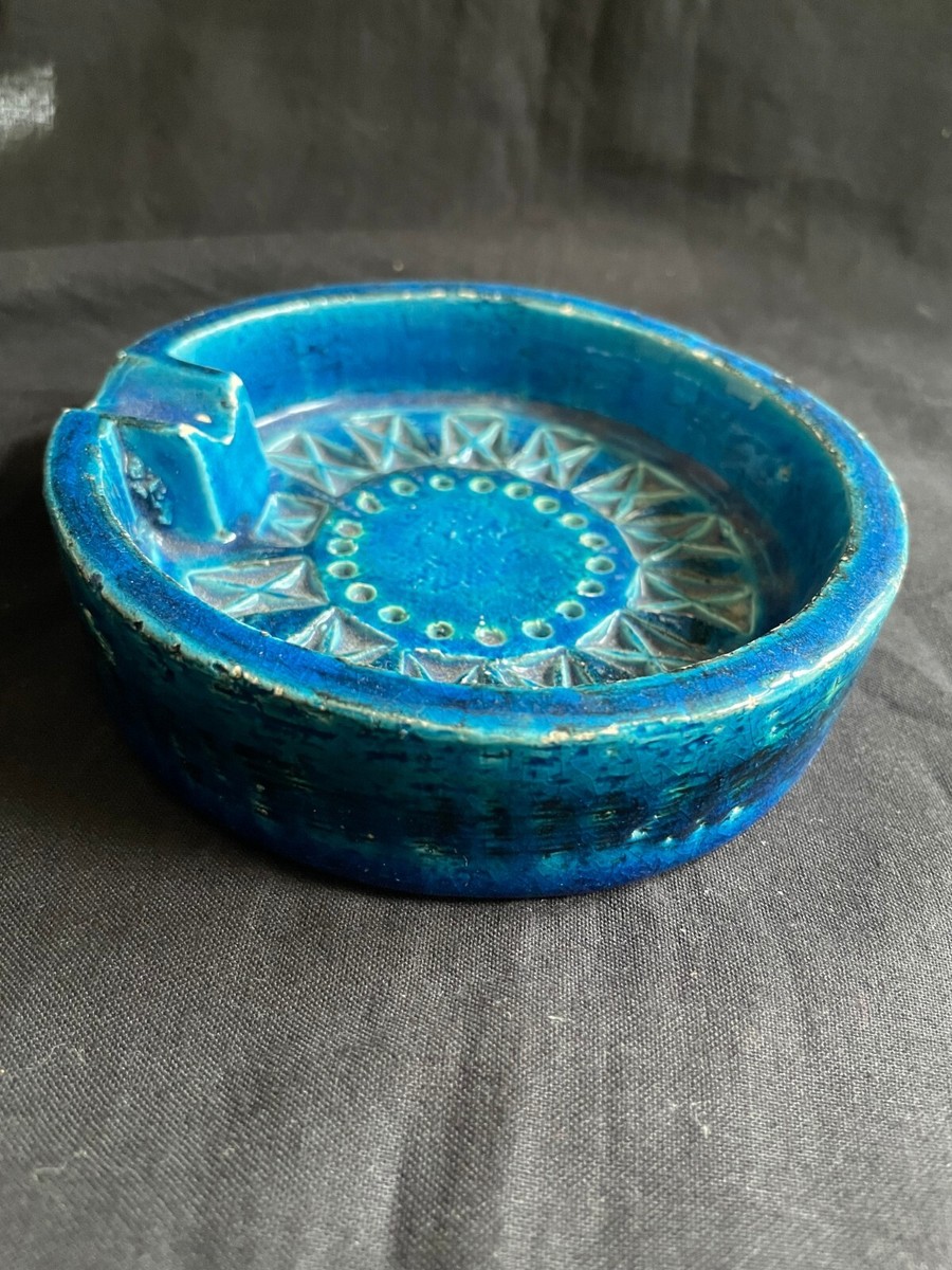 Aldo Londi for Bitossi. Ashtray in Rimini-blue glazed ceramics. | eBay