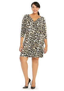 quarter sleeve dresses plus size