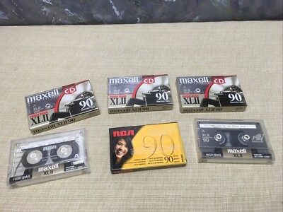 Maxwell High Bias XLII 90 Audio Cassette Tapes 90 Minutes 3- New/2used/1 Sony#db