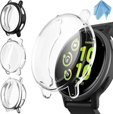 3 Pack Screen Protector Case for Garmin Vivoactive 5 Watch Soft TPU Plated Cover