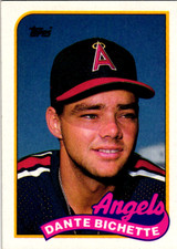 1989 Topps #761  Dante Bichette Rookie   California Angels MLB Baseball Card. rookie card picture