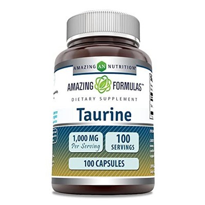 Amazing Formulas Taurine 1000mg 100 Capsules Amino Acid Supplement