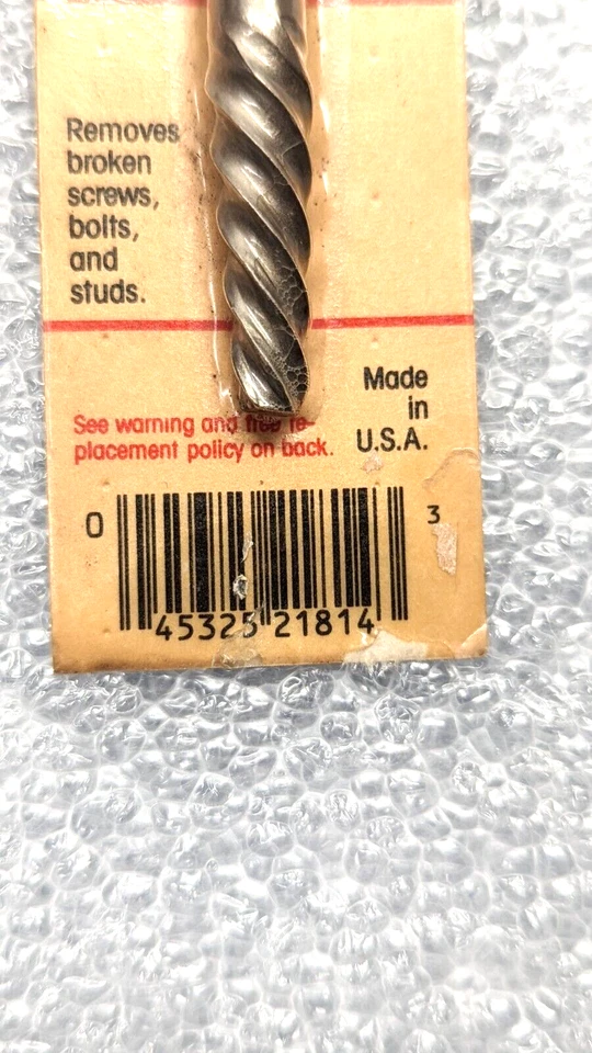 Extractor de Tornillos Vermont American #4 Nº 21814, Diseño de Flauta Espiral, Hecho en EE. UU. NUEVO DE STOCK Foto 4 de 4