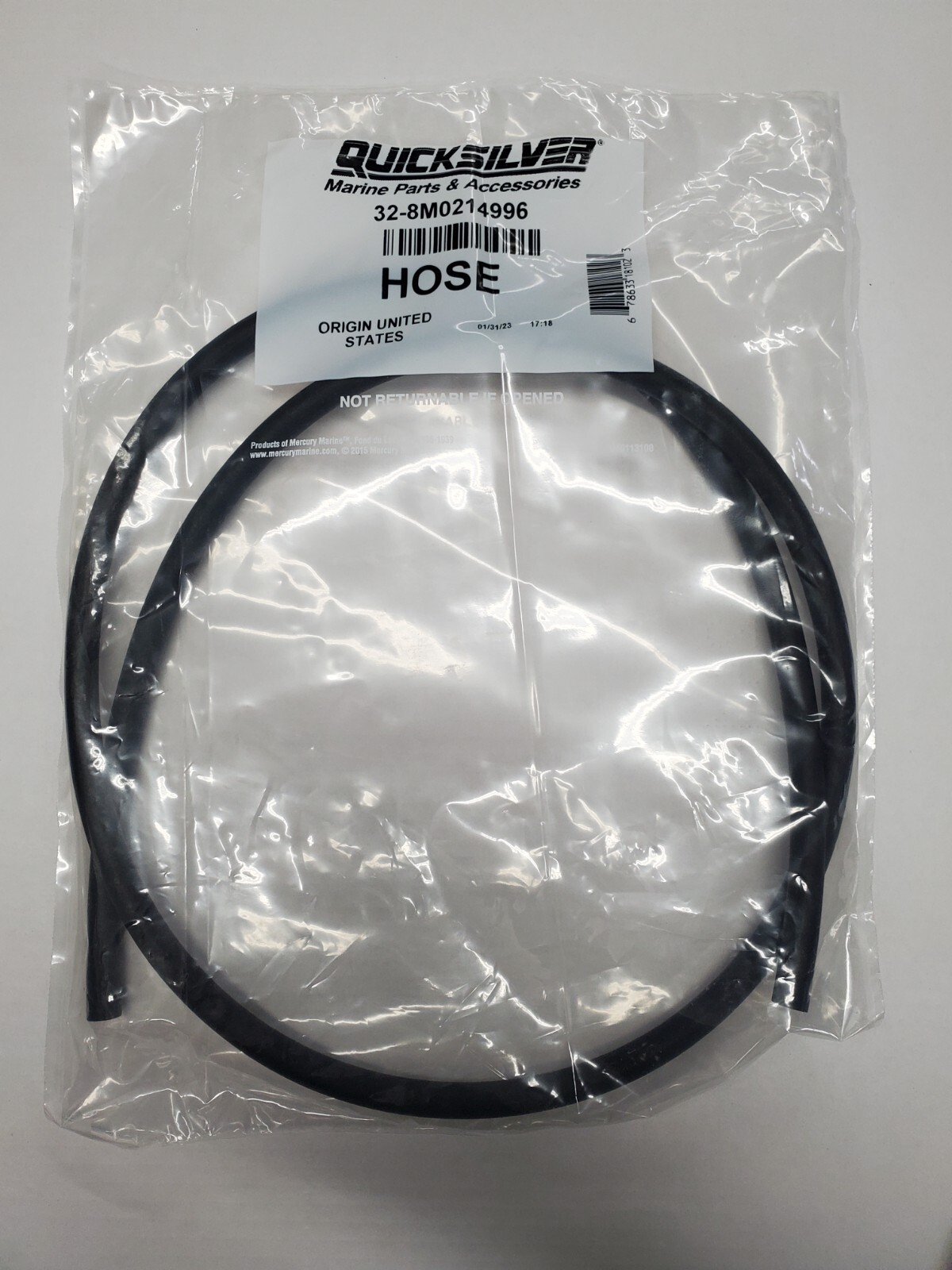 Mercruiser Alpha, Bravo, Oil, Lube, Reservoir Bottle Hose  