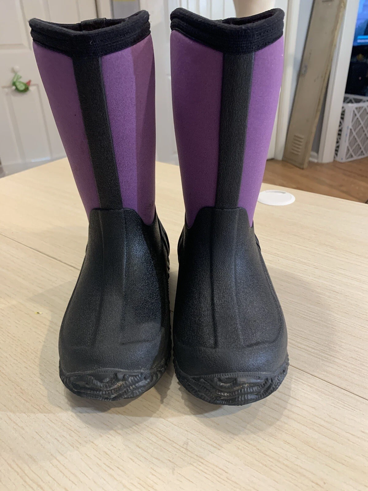 DRYSHOD Kids Tuffy All Season Outdoor Sport Boot, Black/Purple Size 10