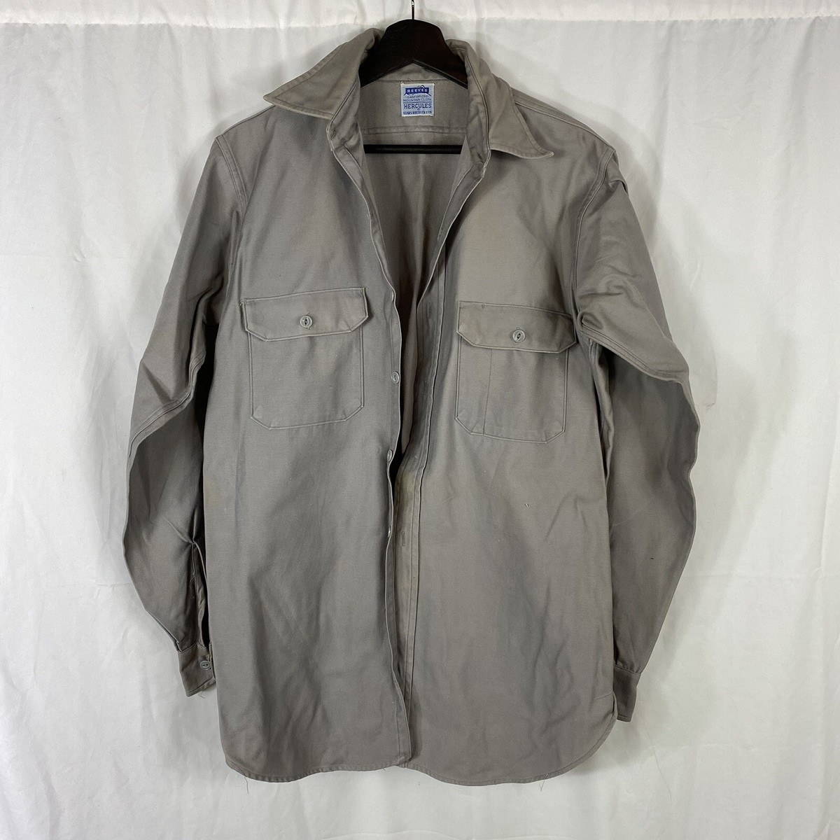 Large 1950s Hercules Work Shirt Vintage Workwear | eBay