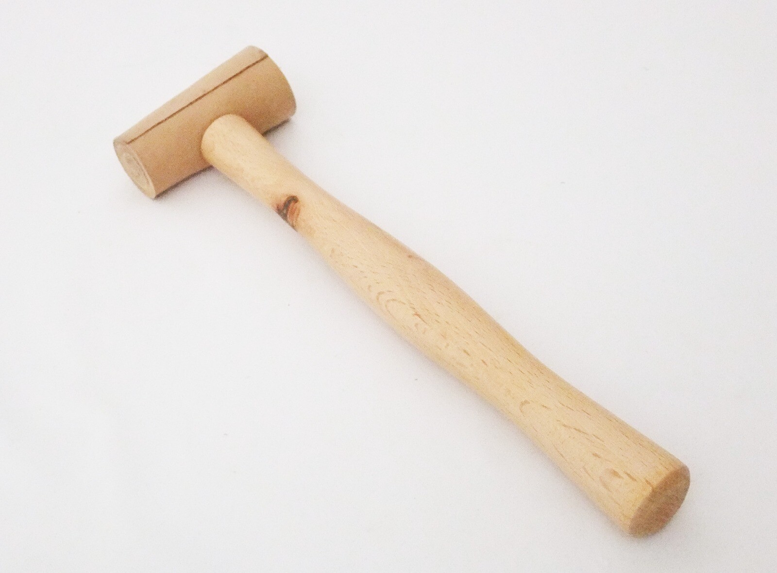 Natural Rawhide Mallet With 2 Sizes 1 and 1.25 Inch Face