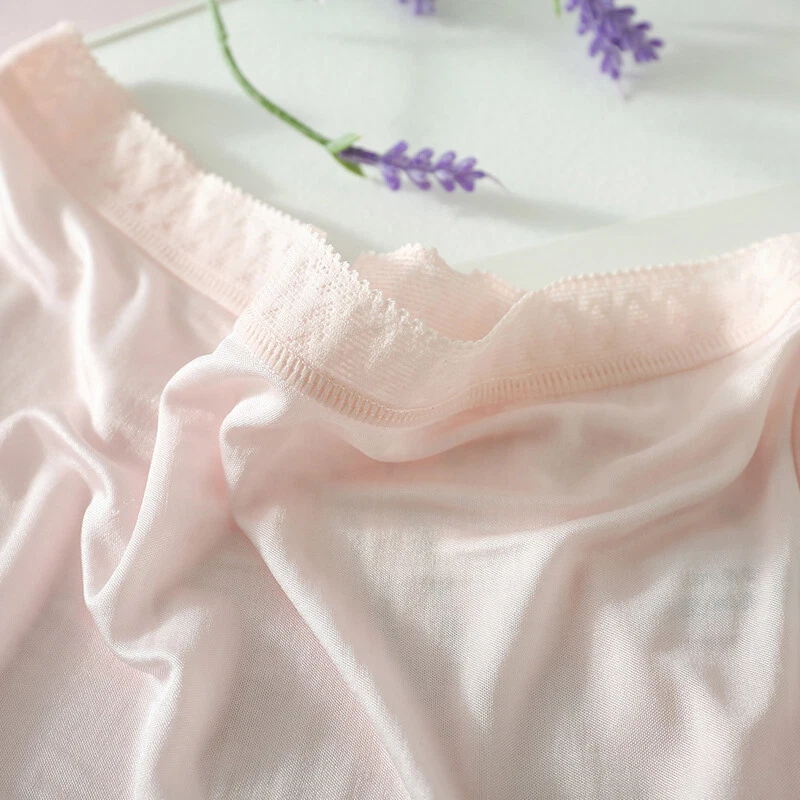 4pcs 100% Mulberry Silk Underwear Women Briefs Thin Silk Lady Panties Belly Pant - Image 3 of 4