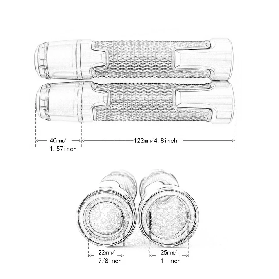 7/8'' Motorcycle Handle Bar Hand Grips For BMW F800GS F800GT F800R F800S F800ST - Image 3 of 4
