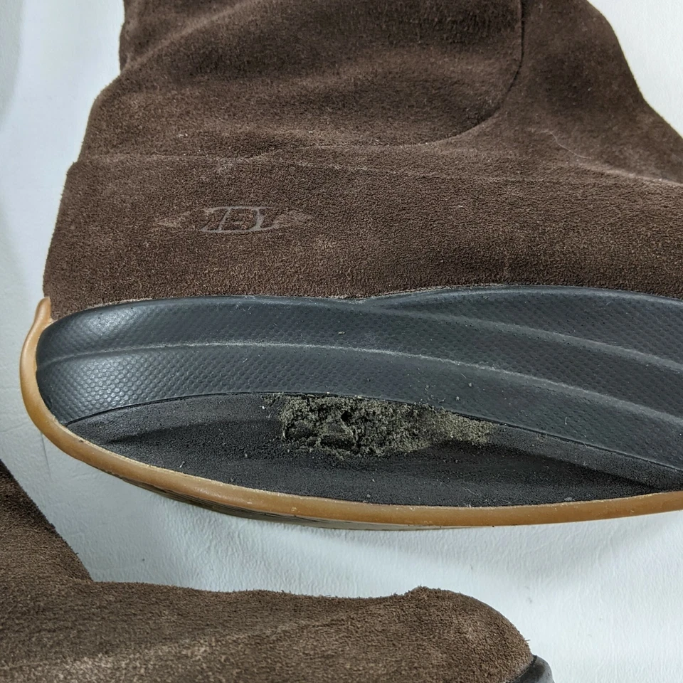 MBT Marrón Gamuza Alto Tambo Cremallera Botas Mujer Talla 9 Foto 4 de 4