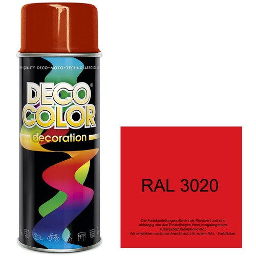 DECO COLOR 3er Sparpack 400ml Lackspray Sprühlack Sprühfarbe Lack Farbe wählbar - Bild 30 von 112