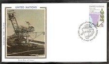 U.N New York SC # 312-313 Free And Independent Namibia FDC. Colorano Silk 