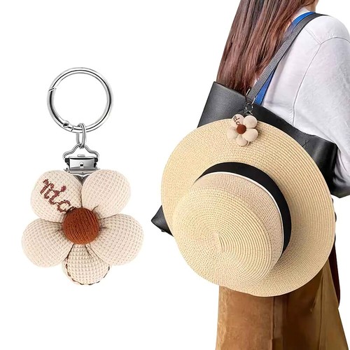 Trendy Flower Magnetic Hat Clip Sun Hat Magnetic Buckle Bag Hook Pendant - Picture 8 of 15