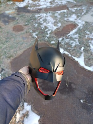batman beyond cosplay on a motorcycle helmet Batman Beyond Helmet 22 inch for Cosplay
